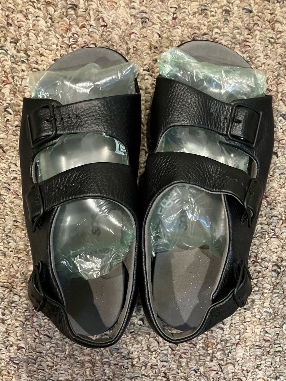 SAS Duo Sandal Black Leather Double Strap Adjustable Tripad Comfort Women's 8W - Picture 10 of 13
